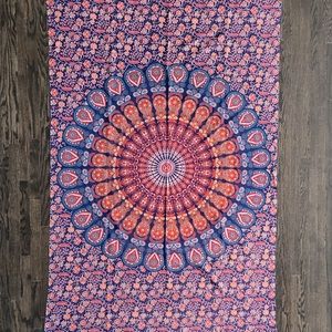 55” x 80” fabric wall hanging.